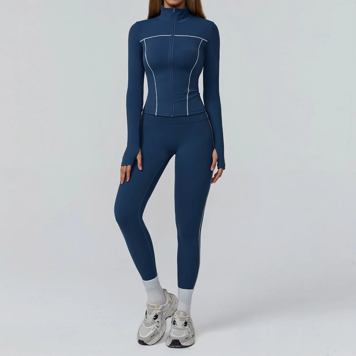 Seamless Yoga Set 2/3PCS Gym Clothes Sportswear Yoga Suits Women Fitness Set Tracksuits Sports Long Sleeve Jacket Gym Leggings