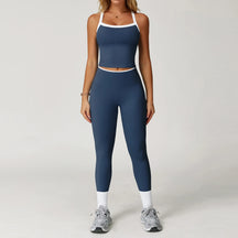 Women's Clothes 2 Pieces Workout Tracksuit Yoga Set Sportswear Gym Clothing High Waist Bell-bottoms Sexy Fitness Bta Sports Suit