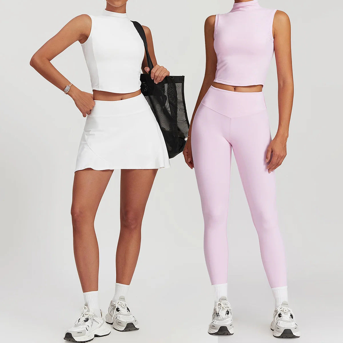 Tennis Skirt Leggings Tank Shorts Suit Yoga Gym Sets 2 piece Women Clothes Seamless Sports culottes Fitness Workout Sportswear