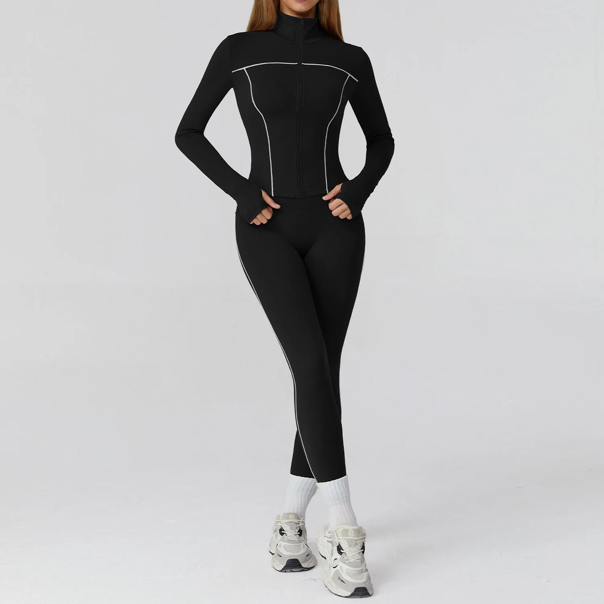 Seamless Yoga Set 2/3PCS Gym Clothes Sportswear Yoga Suits Women Fitness Set Tracksuits Sports Long Sleeve Jacket Gym Leggings